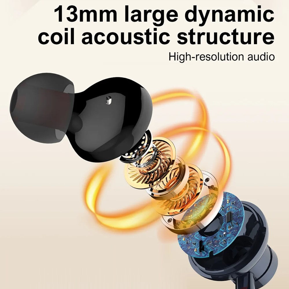 LDNIO N01 Nackband Bluetooth-kompatibla In-Ear-hörlurar 13 mm HiFi 50 timmars batteritid Typ-C trådlöst headset för sport