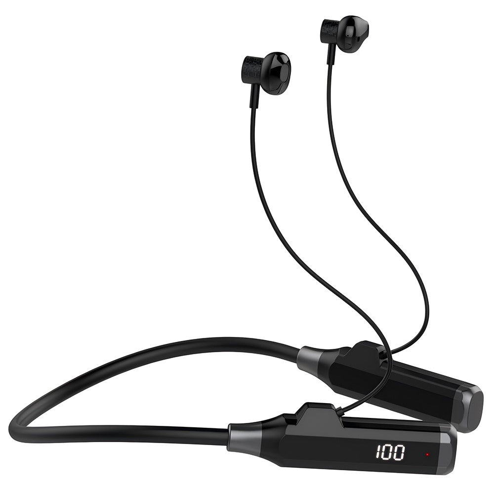 LDNIO N05 Neckband Bluetooth-compatible Semi-In-Ear Earphones 1000mAh Battery LED Display Type-C Fast Charging Wireless Headset