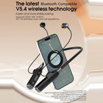 LDNIO N05 Neckband Bluetooth-compatible Semi-In-Ear Earphones 1000mAh Battery LED Display Type-C Fast Charging Wireless Headset