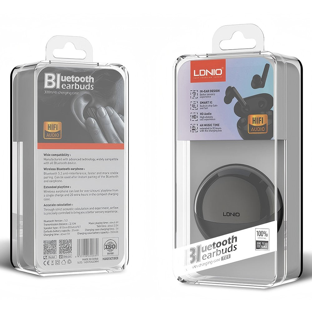 LDNIO T01 Bluetooth-kompatibla 5.3 In-Ear-hörlurar med adaptiv brusreducering, Hi-Fi och 20 timmars batteritid