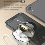 LDNIO T03 TWS Bluetooth-compatible 5.3 Earbuds Semi-In-Ear Hi-Fi 13mm Driver 20-Hour Battery Translucent Design Headset