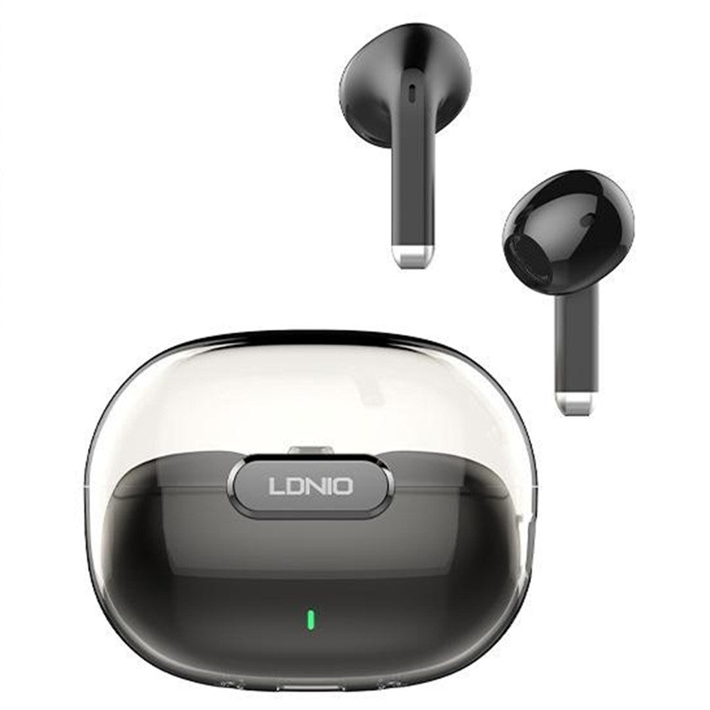 LDNIO T03 TWS Bluetooth-compatible 5.3 Earbuds Semi-In-Ear Hi-Fi 13mm Driver 20-Hour Battery Translucent Design Headset
