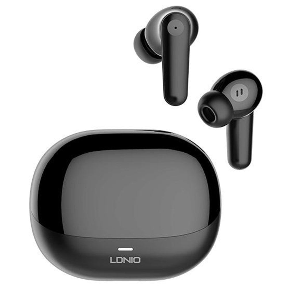 LDNIO T05 Bluetooth-kompatibla 5.3-hörlurar med adaptiv brusreducering och 30 timmars speltid för HiFi-hörlurar i örat