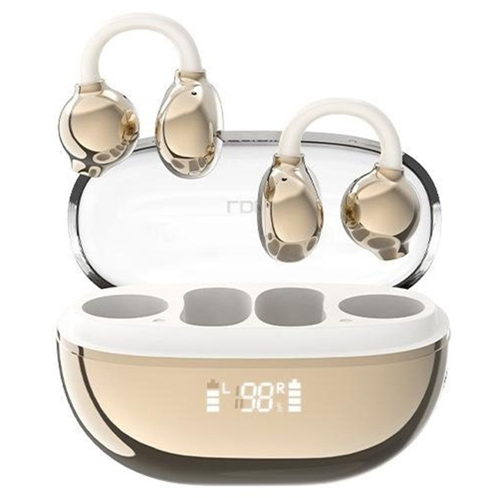 LDNIO T08 Bone Conduction Open Ear Clip Wireless Bluetooth 5.4 Earbuds 20-Hour Battery Directional Sound Headphones