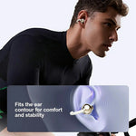 LDNIO T09 Bone Conduction Open Ear Clip Bluetooth 5.4 Høretelefoner 20-timers Afspilningstid Retningsbestemt Lyd Høretelefoner til Sport