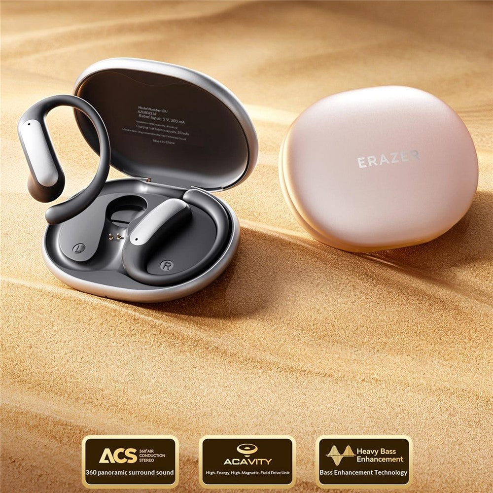 ERAZER ER238 Wireless Open-Ear Earbuds Bluetooth-compatible V6.0 Sports Earphones 4-5H Playtime Touch Control