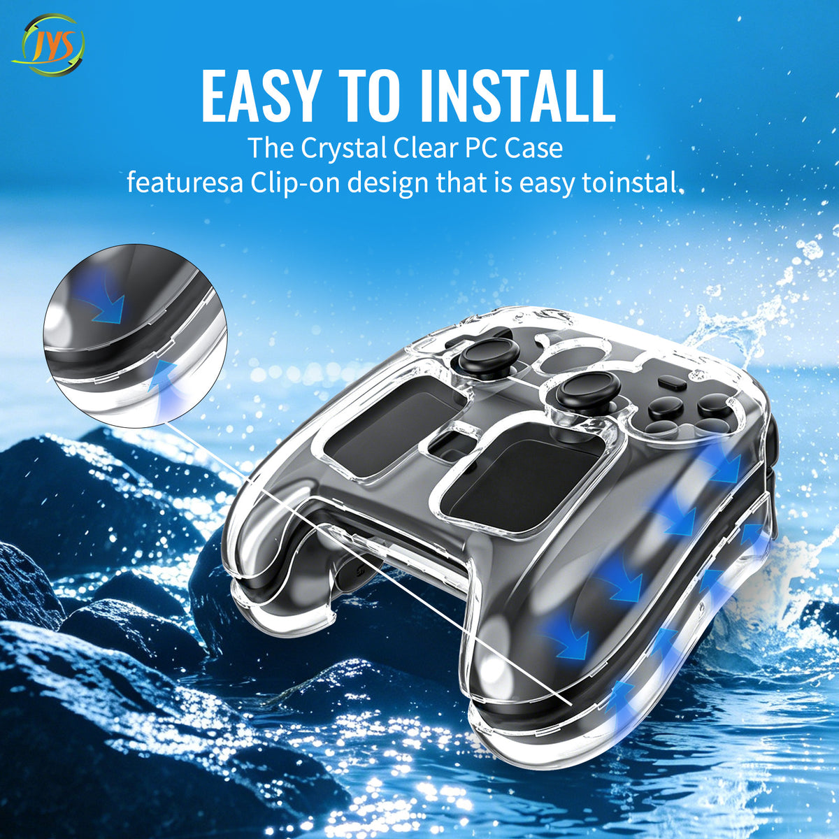 JYS-SDM008 For Steam Controller (2nd generation) Crystal Clear Hard PC Case Anti-scratch Protective Cover