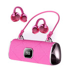X22 OWS Open Ear Clip-On Earbuds Bluetooth-compatible 5.4 Wireless Earbuds with Purse Style Charging Case for Women