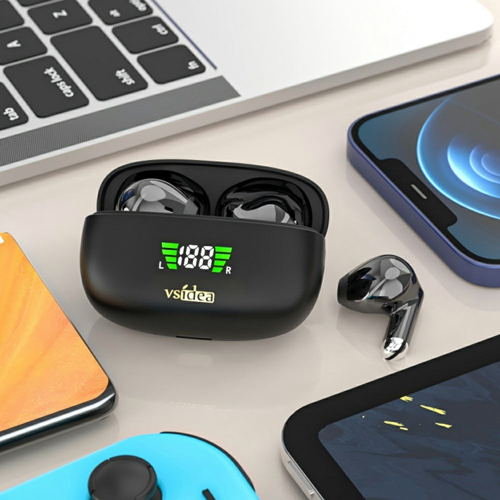 VSIDEA A33S In-Ear Wireless Earbuds Bluetooth-compatible 6.0 Super Bass Gaming Earbuds