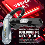 VSIDEA V82 Ear Hook Bluetooth-compatible Earphones Non-in-ear Wireless Earphones Digital Display for Business