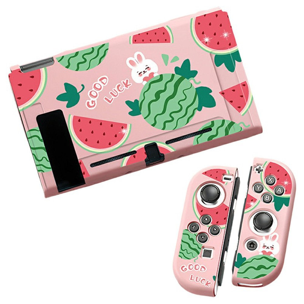 Til Nintendo Switch beskyttelsesetui tegneserieprintet blødt TPU stødsikkert cover