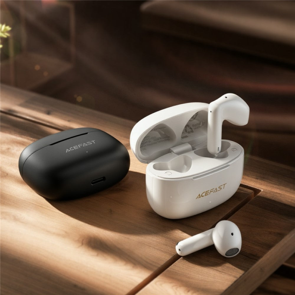 ACEFAST W11 Trådlösa Hörlurar Semi-in-Ear TWS Bluetooth-kompatibla 6.0 Hörlurar AI Samtal Brusreducerande Spelläge