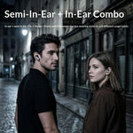 YESIDO TWS47 2 in 1 In-Ear and Semi-In-Ear TWS Bluetooth-compatible Earbuds with LED Battery Display