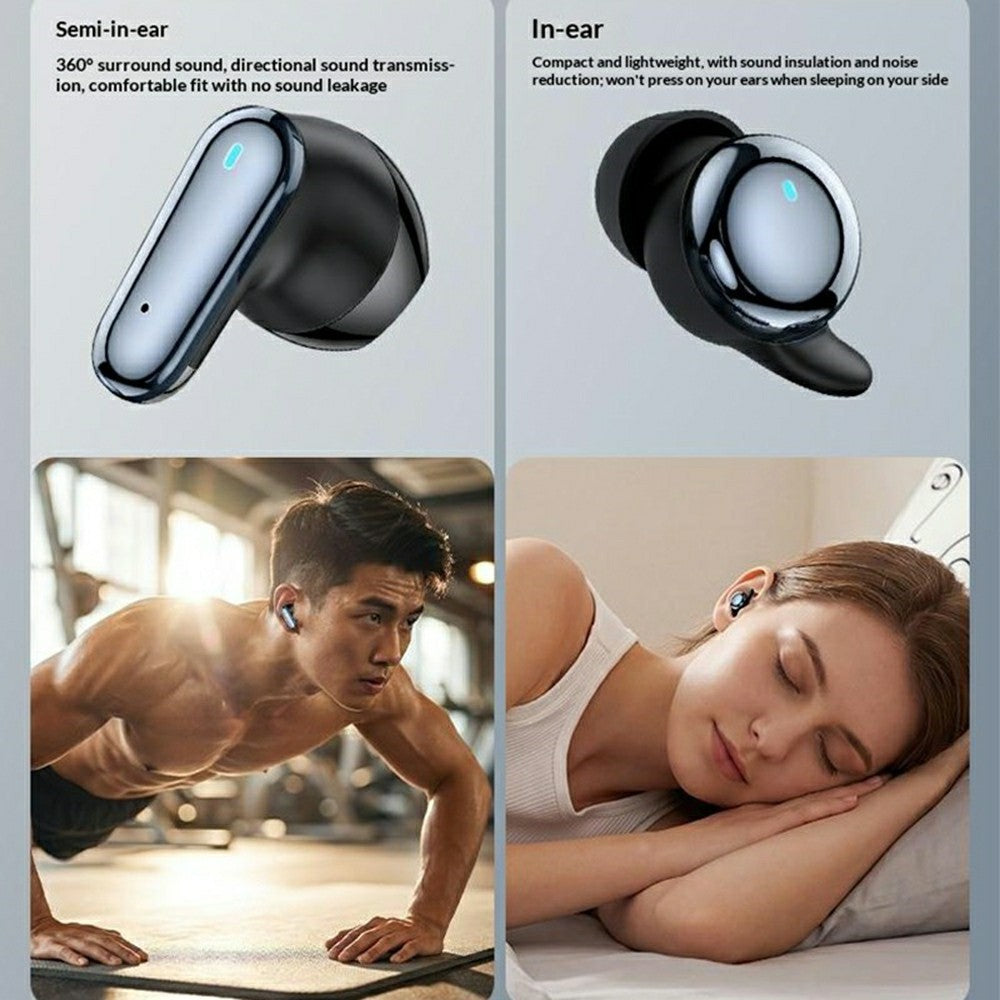 YESIDO TWS47 2 in 1 In-Ear and Semi-In-Ear TWS Bluetooth-compatible Earbuds with LED Battery Display