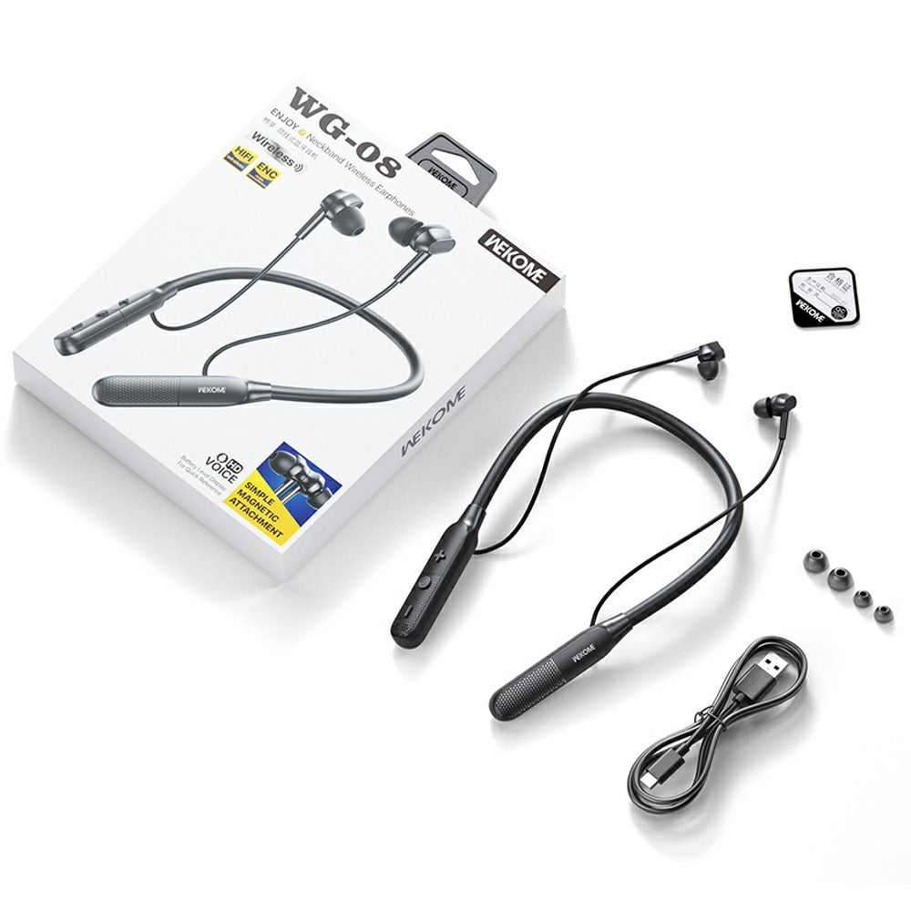 WEKOME WG-08 Neckband Wireless Earphones Bluetooth-compatible 6.0 ENC Noise Cancellation Earbuds
