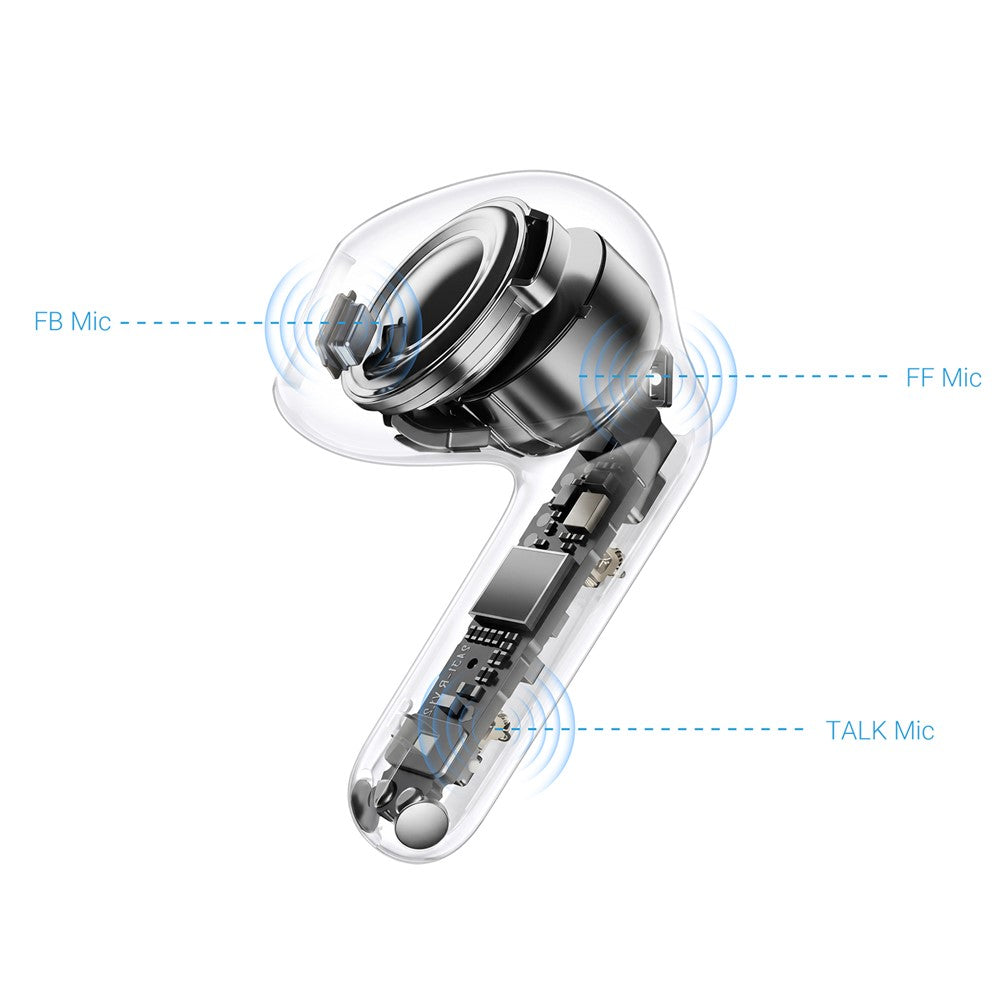 ACEFAST W9 Semi-in-Ear ANC Earbuds TWS Bluetooth-compatible Earphones 50dB IPX4
