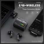 ONIKUMA TX602 Tri-Mode Bluetooth-compatible Gaming Earbuds ANC+ENC Noise Reduction with OLED Display Charging Case