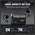 ONIKUMA TX602 Tri-Mode Bluetooth-compatible Gaming Earbuds ANC+ENC Noise Reduction with OLED Display Charging Case