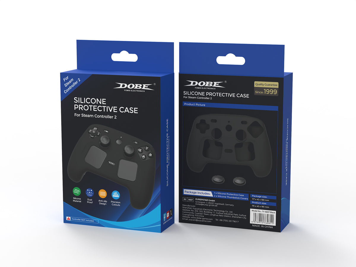 DOBE FOMIS ELECTRONICS TY-6807 for Steam Controller (2nd Generation) Silicone Protective Case with 2 Joystick Caps