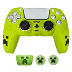 For Sony PlayStation 5 DualSense Controller Silicone Protective Case with Joystick Caps and Stickers Set