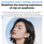 WEKOME WS-38 Clip-On Wireless Earbuds Bluetooth-compatible 6.0 Earphone 30H Playtime