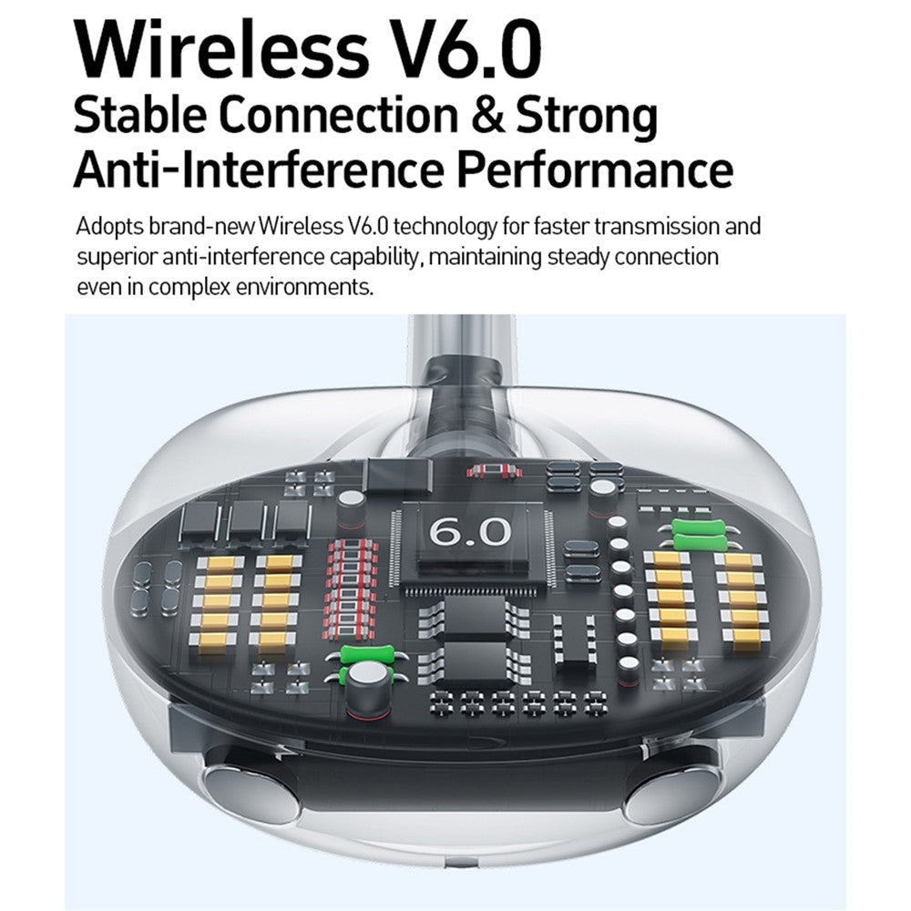 WEKOME WS-38 Clip-On Wireless Earbuds Bluetooth-compatible 6.0 Earphone 30H Playtime