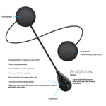 T6 Inbyggd Motorcykelhjälm Bluetooth-kompatibel Headset Lång Standby Brusreducerande Hög Volym Ridhjälmhörlurar
