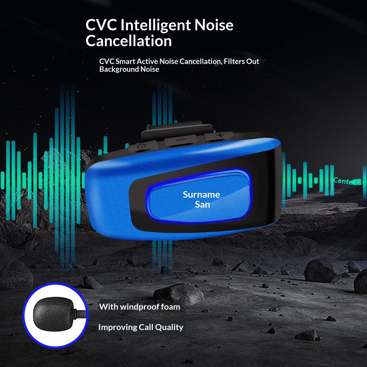 YZ09 Motorcycle Helmet Headset HIFI Sound Smart Noise Cancelling One-to-Two Bluetooth-compatible Riding Headset