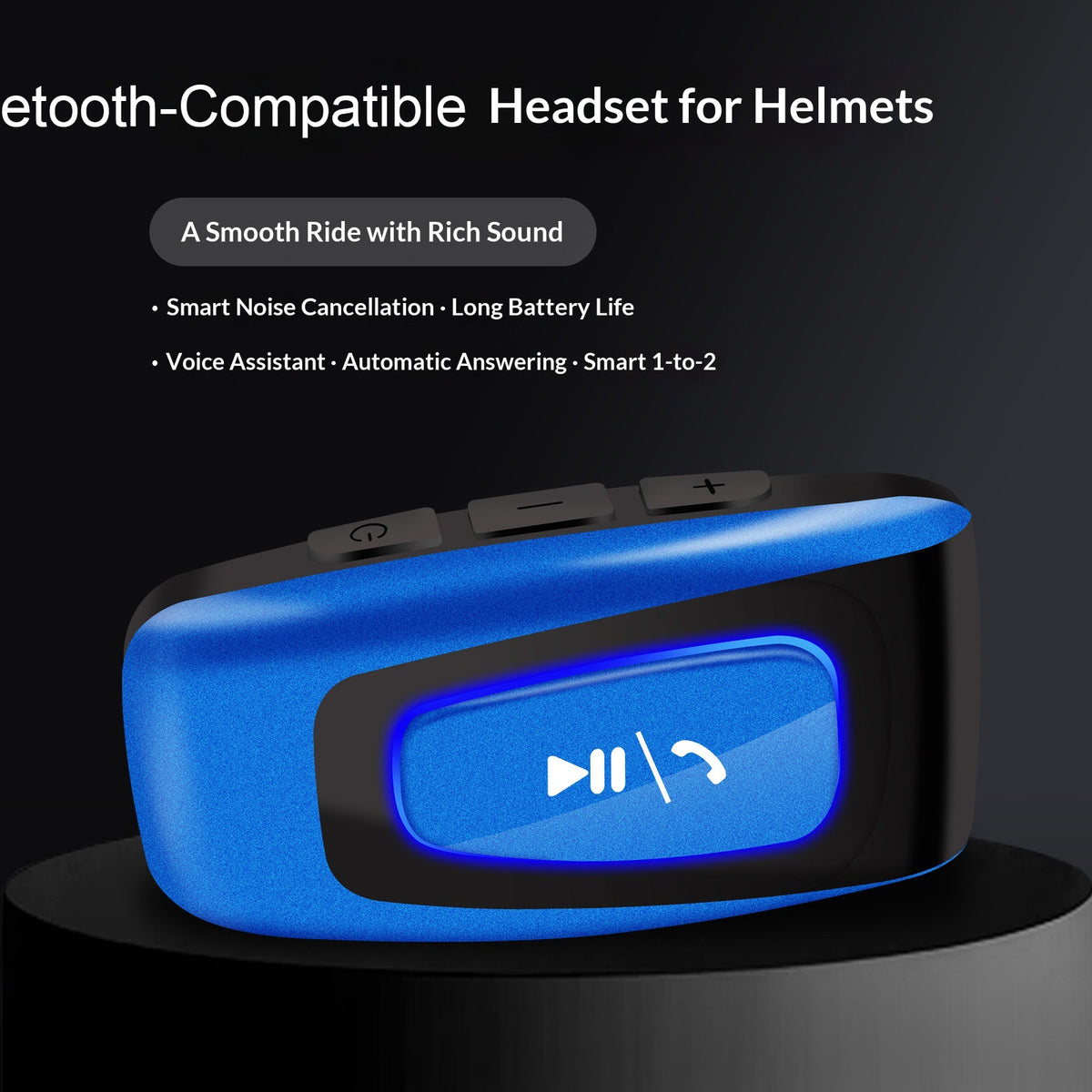 YZ09 Motorcycle Helmet Headset HIFI Sound Smart Noise Cancelling One-to-Two Bluetooth-compatible Riding Headset