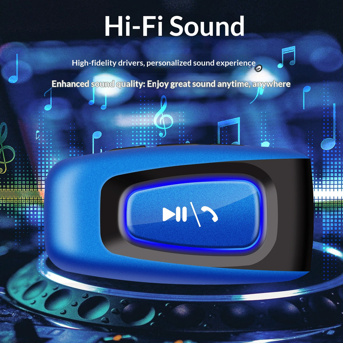 YZ09 Motorcycle Helmet Headset HIFI Sound Smart Noise Cancelling One-to-Two Bluetooth-compatible Riding Headset