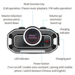 V9 Motorcycle Helmet Bluetooth-compatible Headset FM Radio Noise Reduction Dual Mic Auto Answer for Motorcycle Bicycle Helmet