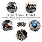 V9 Motorcycle Helmet Bluetooth-compatible Headset FM Radio Noise Reduction Dual Mic Auto Answer for Motorcycle Bicycle Helmet