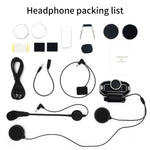 V9 Motorcycle Helmet Bluetooth-compatible Headset FM Radio Noise Reduction Dual Mic Auto Answer for Motorcycle Bicycle Helmet