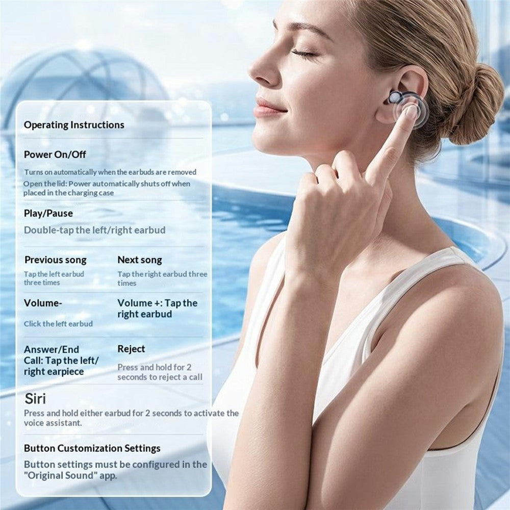 YESIDO TWS49 AI Translation Open-Ear Clip Earbuds with 145 Languages and Touch Control