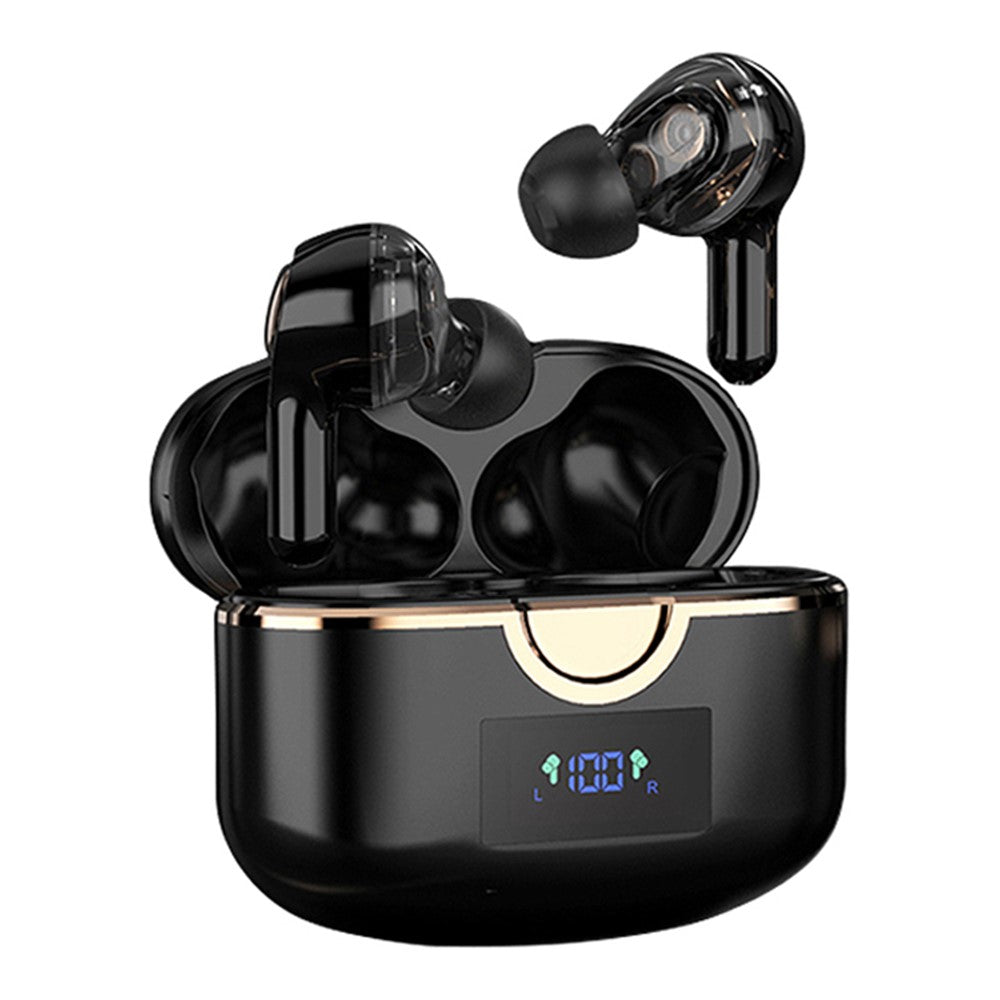 T22 TWS Dual Dynamic Drivers Wireless Noise Canceling Headset LED Power Display Bluetooth-compatible HiFi Earphone Earbuds