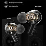T22 TWS Dual Dynamic Drivers Wireless Noise Canceling Headset LED Power Display Bluetooth-compatible HiFi Earphone Earbuds