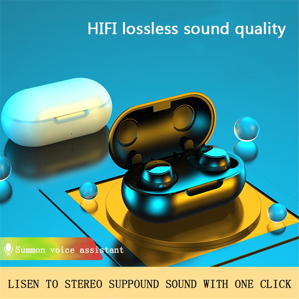 TWS-22 trådløse TWS-høretelefoner, HiFi, IPX5-vandtætte, mini-høretelefoner, sportshøretelefoner, Bluetooth-kompatible løbehøretelefoner til Samsung Xiaomi iPhone