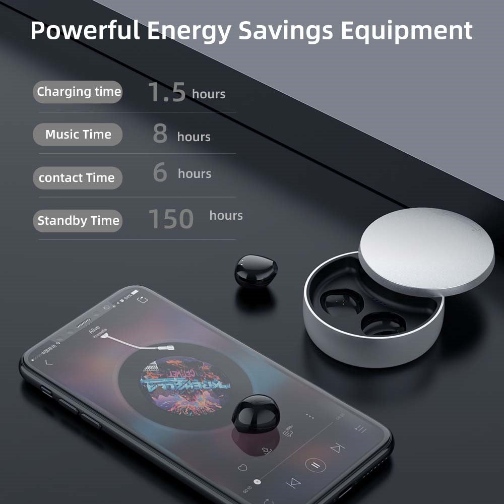 X21S TWS Låg Latens Gaming Hörlurar Bluetooth-kompatibla 5.0 Mini Headset Dolda Sport Trådlösa Hörlurar IP4 Vattentäta Osynliga Hörlurar med Mikrofon