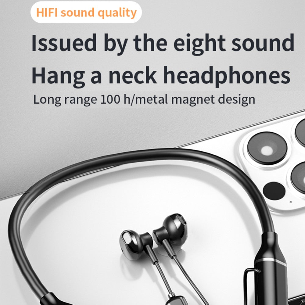 K1688 Wireless Bluetooth-compatible Neckband Headphone with Microphone IPX5 Waterproof Smart Noise-Cancelling Sports Headset