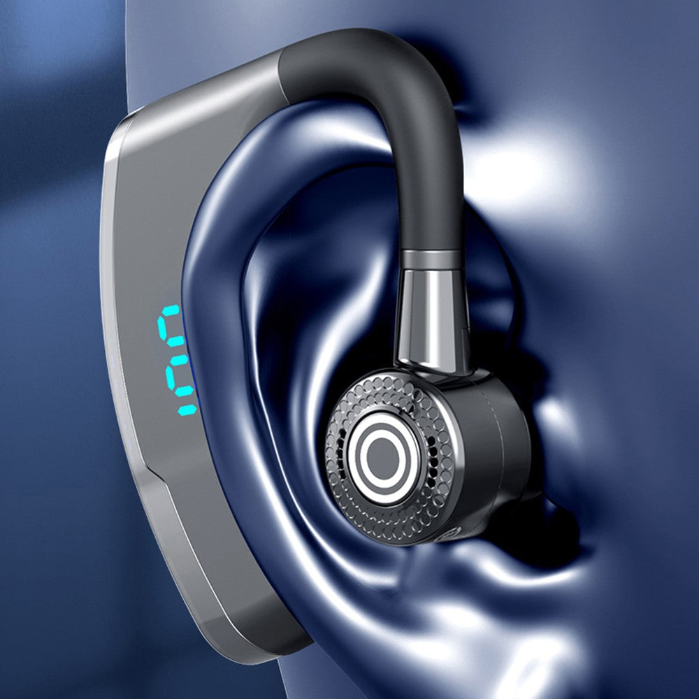 V9S Bluetooth-kompatibelt enkeltøre-headset (mono) i forretningsstil med LED-display, trådløst headset/øretelefon med batteriopladningsetui