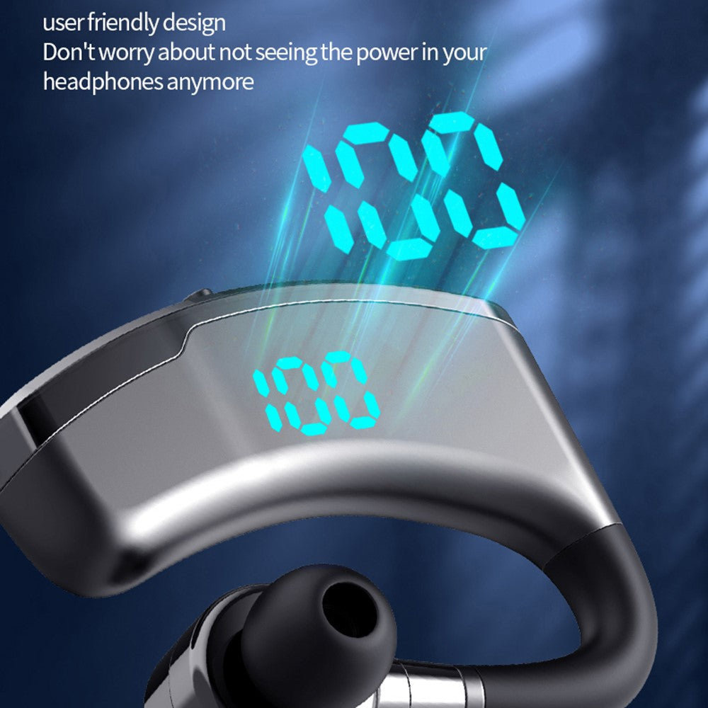 V9S Bluetooth-kompatibelt enkeltøre-headset (mono) i forretningsstil med LED-display, trådløst headset/øretelefon med batteriopladningsetui