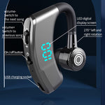 V9S Bluetooth-kompatibelt enkeltøre-headset (mono) i forretningsstil med LED-display, trådløst headset/øretelefon med batteriopladningsetui
