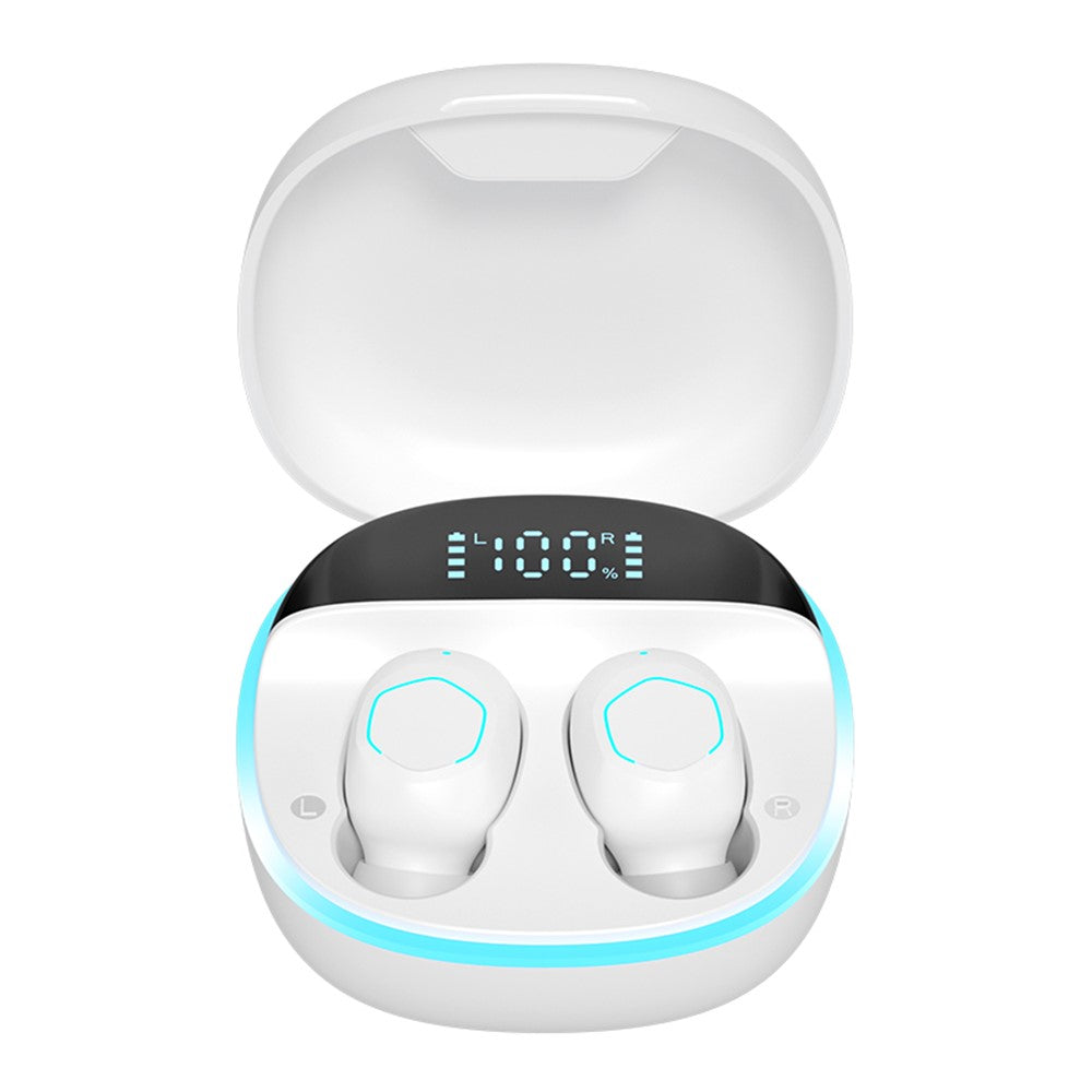 M13 Bluetooth-compatible Wireless Earphones Wireless Earpiece LED Display Screen Waterproof Earbuds Headsets with Charging Bin for Gaming Running Cycling Walking