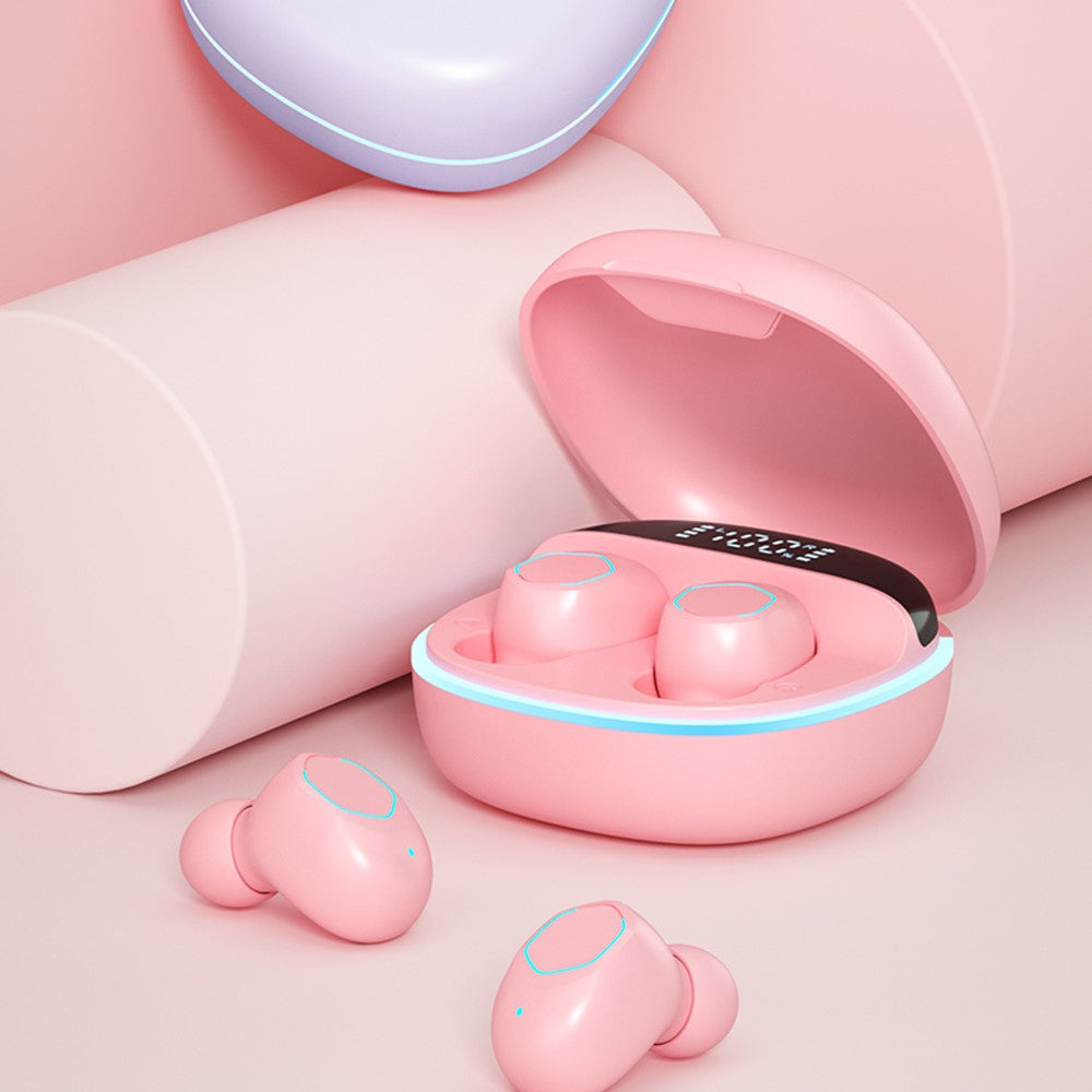 M13 Bluetooth-compatible Wireless Earphones Wireless Earpiece LED Display Screen Waterproof Earbuds Headsets with Charging Bin for Gaming Running Cycling Walking
