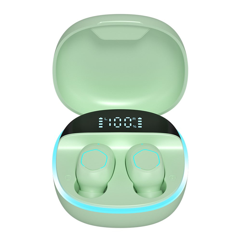 M13 Bluetooth-compatible Wireless Earphones Wireless Earpiece LED Display Screen Waterproof Earbuds Headsets with Charging Bin for Gaming Running Cycling Walking