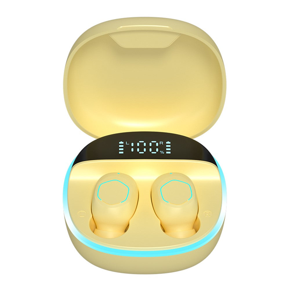 M13 Bluetooth-compatible Wireless Earphones Wireless Earpiece LED Display Screen Waterproof Earbuds Headsets with Charging Bin for Gaming Running Cycling Walking