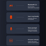 V28 Bone Conduction Høretelefoner Bluetooth-kompatibel 5.2 IPX5 Svedafvisende Open-Ear Bluetooth-kompatibel Sportshovedtelefoner til Løb Vandring Kørsel Cykling