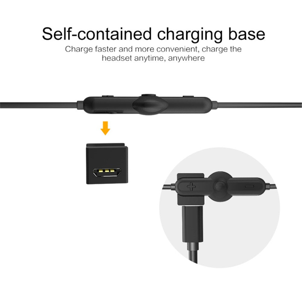 Q5 Neckband Earphone Wireless Bluetooth-compatible Waterproof Headphone Stereo Bass Sport Running Magnetic Design Headset