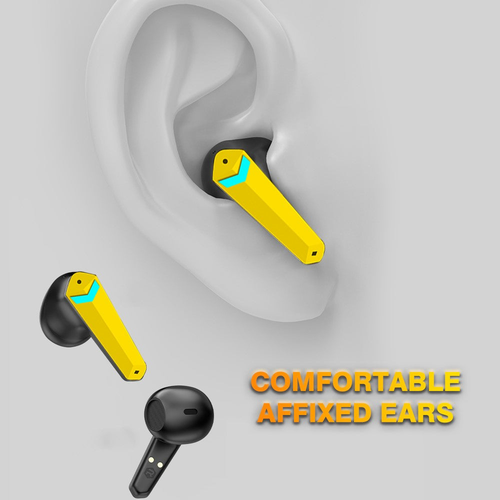 JX20 TWS Wireless Bluetooth-compatible 5.2 Noise Reduction Low-Latency Sports Headset Gaming Headphone with Digital Display Screen Charging Case