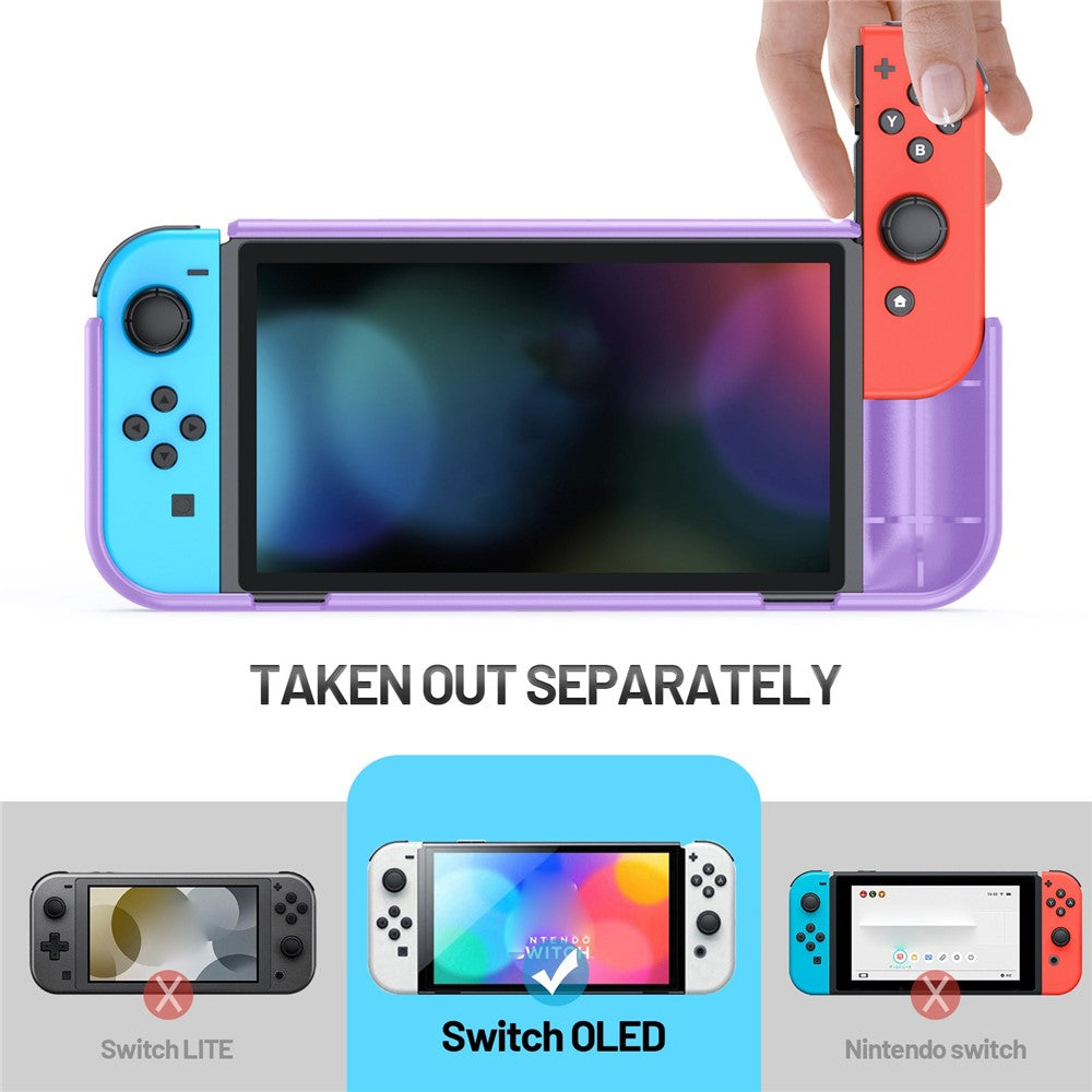 Shockproof Case Anti-Drop Cover for Nintendo Switch OLED Game Console Ergonomic Grip Protective Case (Type A)
